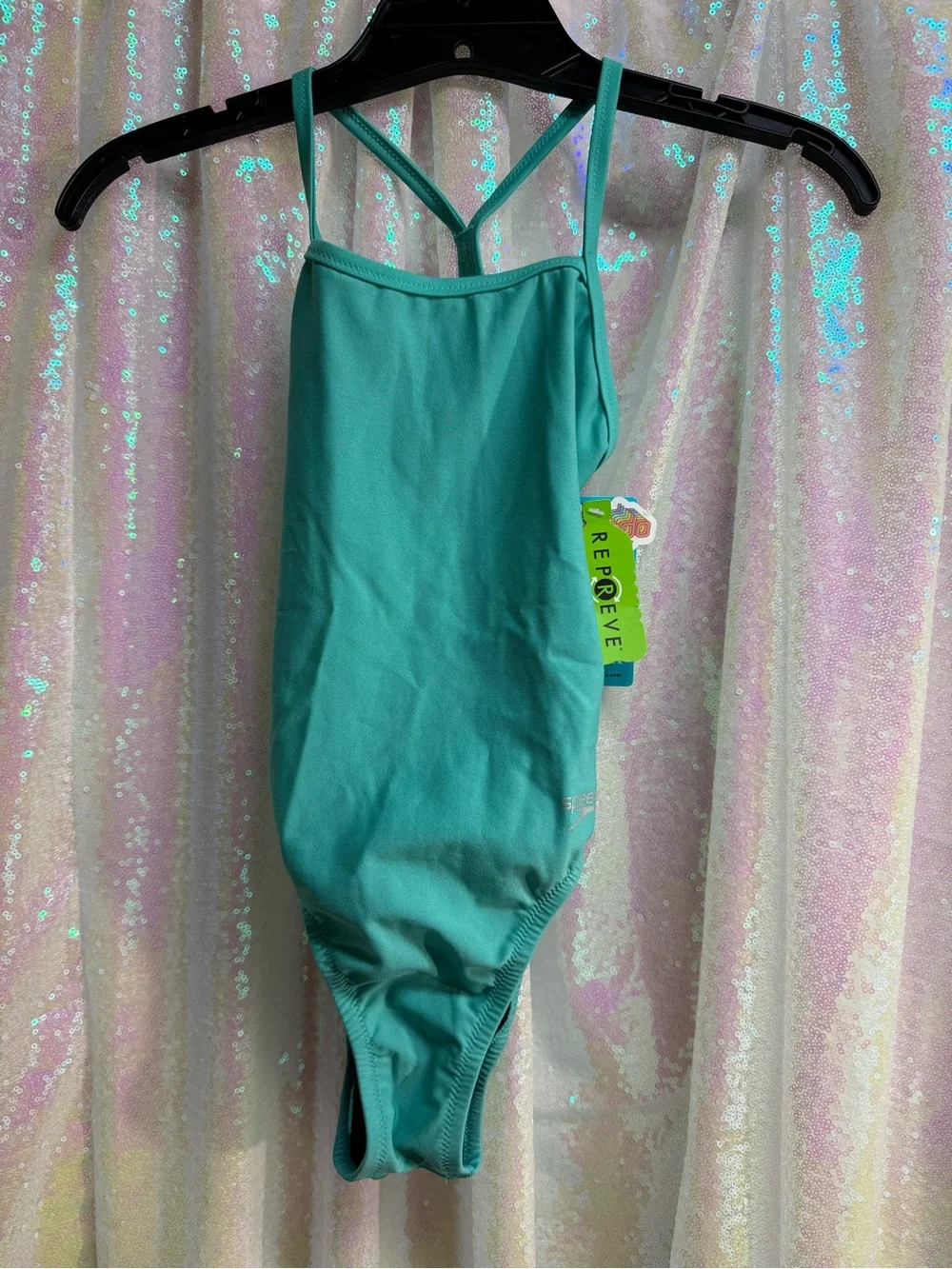 Speedo Endurance girls Teal One-Piece Swimsuit size 24 nwt